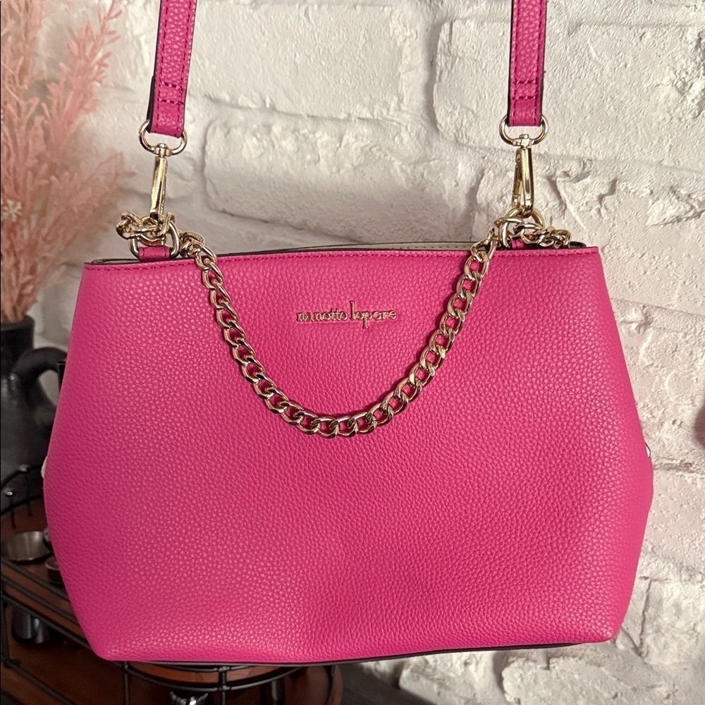 Nanette Lepore Pink Crossbody Bag with Gold Chain - Picture 2 of 8